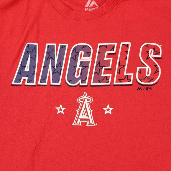 Anaheim Angels Shirt Men 2XL Red MLB Baseball Logo Crew Neck Short Sleeve Adult - Picture 2 of 13